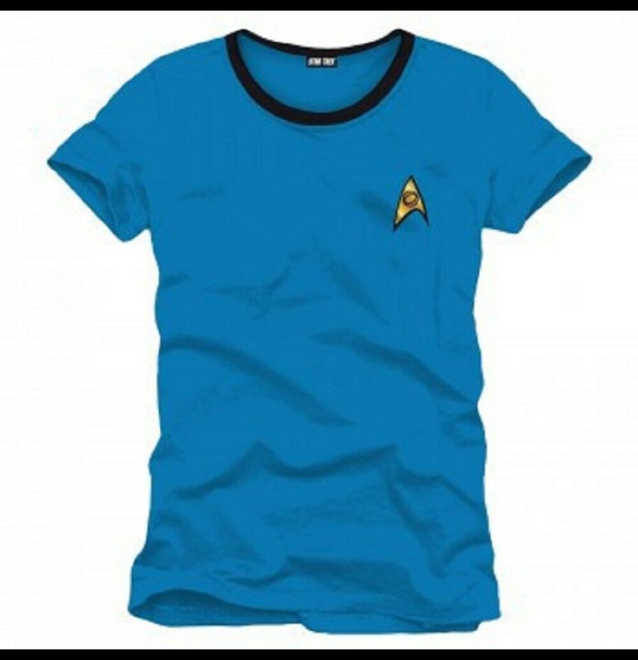 STAR TREK - BLUE SPOCK UNIFORM (T-Shirt Girls Tg. L)