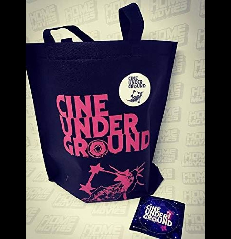 CineUnderground Pack: Spilla + adesivo + shopping bag