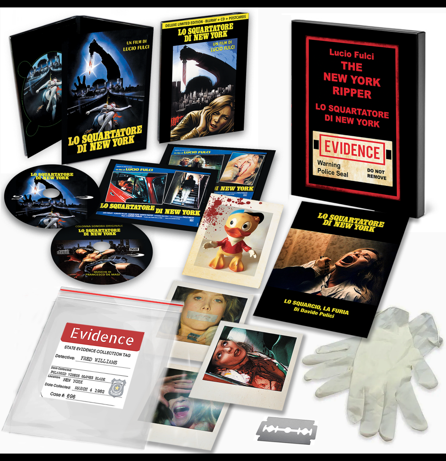 Lo squartatore di New York - EVIDENCE FAN BOX 99 COPIES (Blu-Ray+Cd+Postcards+Book+Gadgets)