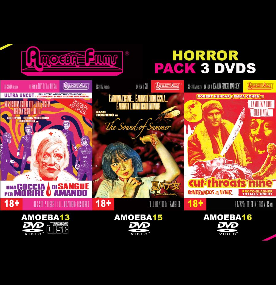 Un goccia di sangue per morire amando + The Sound Of Summer + Cut-Throats Nine: Horror Pack 3 DVD