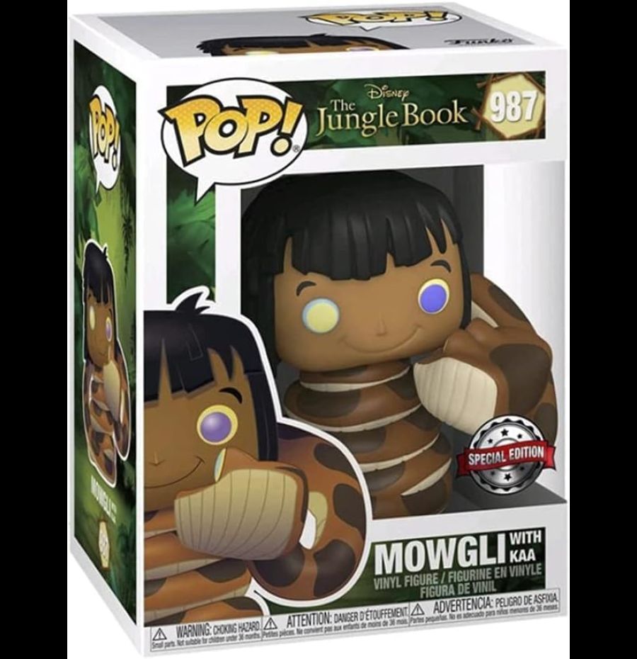 Disney: Funko Pop! - The Jungle Book - Mowgli With Kaa (Vinyl Figure 987)