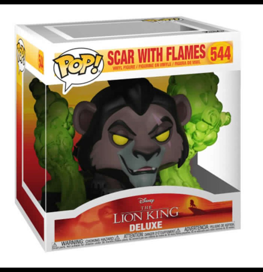 Disney: Funko Pop! Deluxe - The Lion King - Scar With Flames (Vinyl Figure 544)