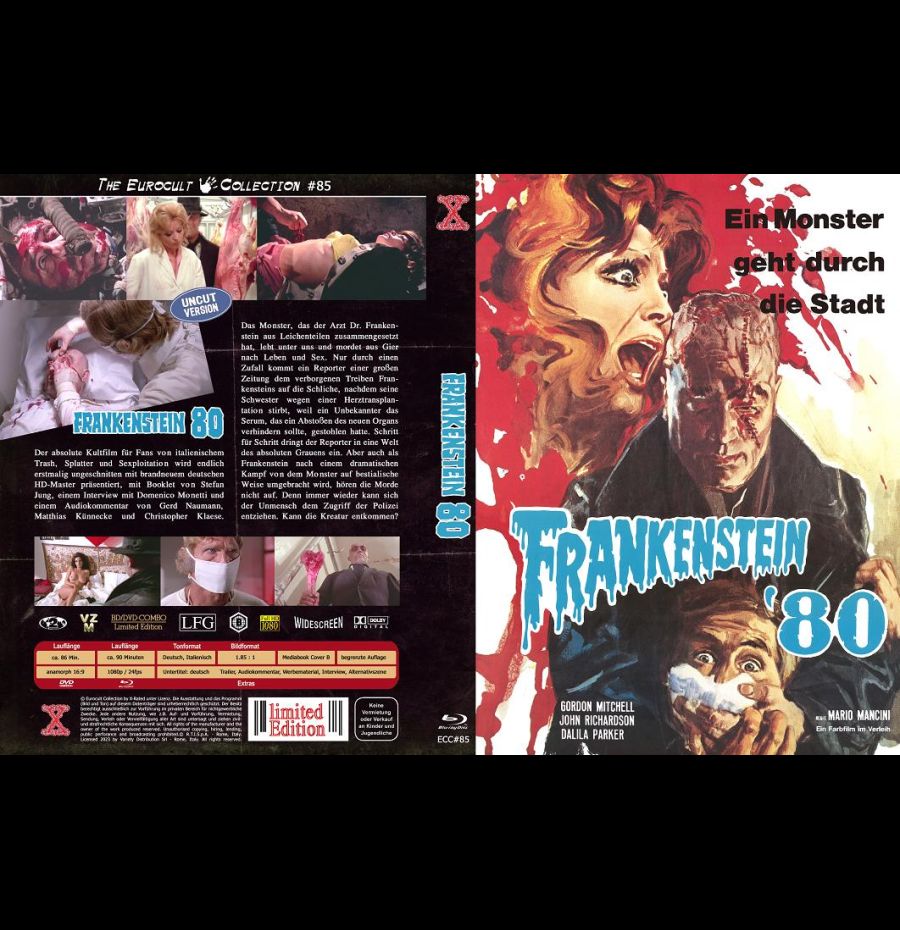 Frankenstein 80 - Uncut Eurocult Mediabook Collection (DVD+blu-ray) Cover B