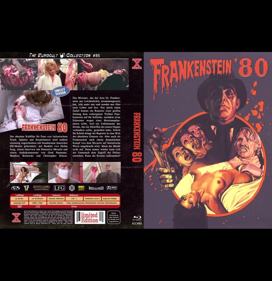 Frankenstein 80 - Uncut Eurocult Mediabook Collection (DVD+blu-ray) Cover D